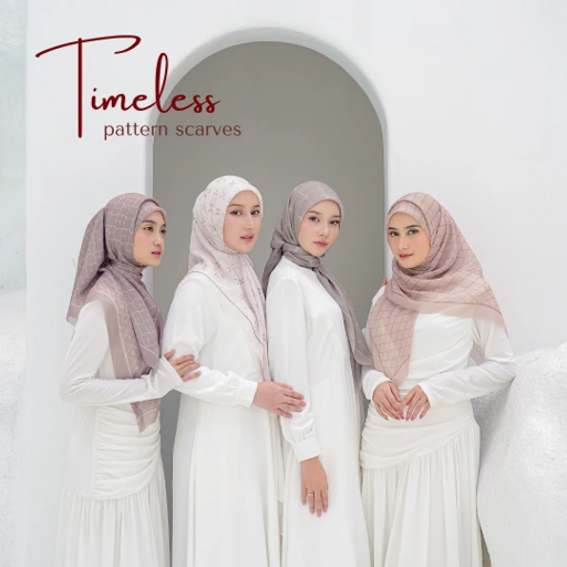 Image of Hijabic - Timeless Pattern Scarves / Kerudung Segi Empat Motif Premium Size 110x110cm