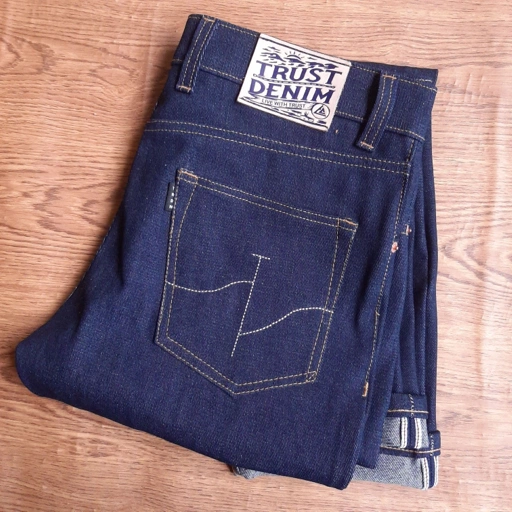 Image of Phoenix 502 XX – BLUE Indigo Denim 14oz NON Strech  Celana Denim Selvedge accent 