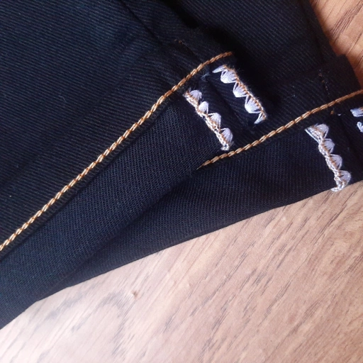 Image of Black Eagle 501 -   Black Denim 13oz strech   Celana Denim ShellEdge  Jeans Pria Slim Fit