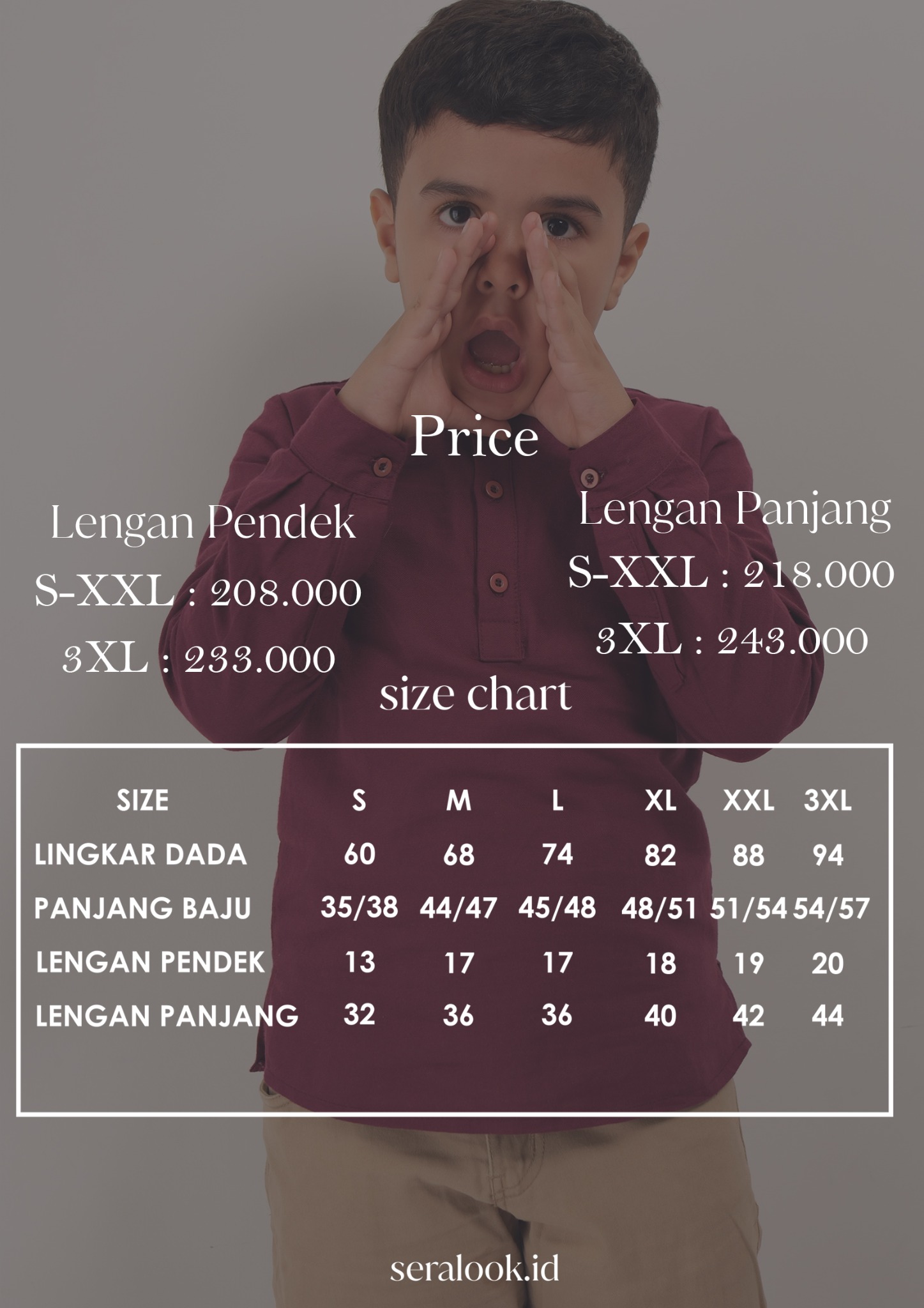 Selaras Kemeja Anak Pendek