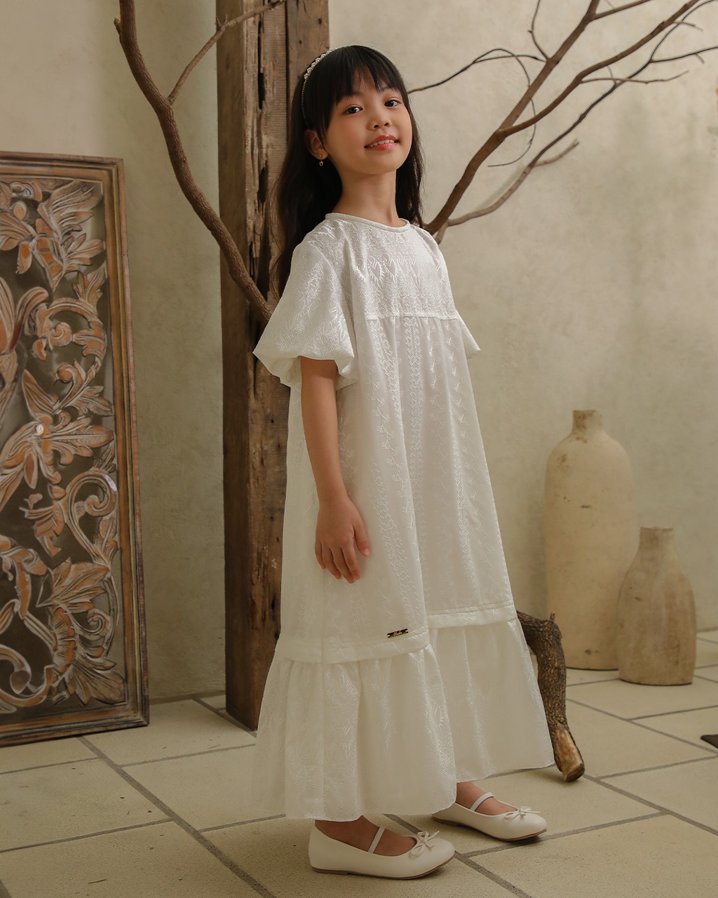 BESTARI DRESS ANAK - BROKEN WHITE