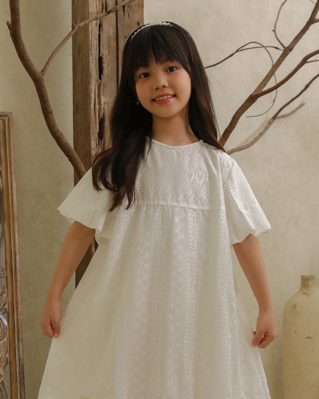 BESTARI DRESS ANAK - BROKEN WHITE