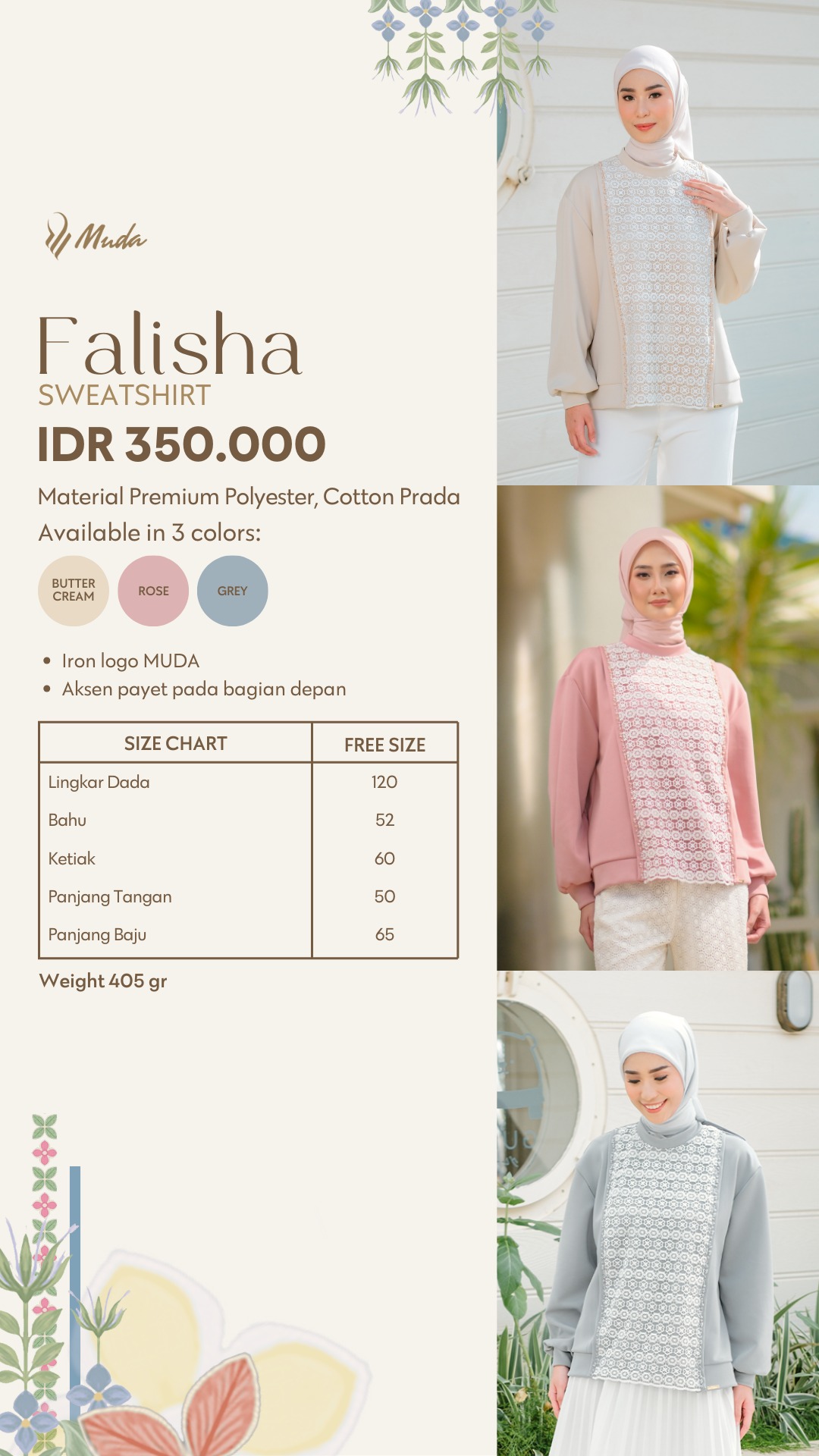 FALISHA SWEATSHIRT - GREY