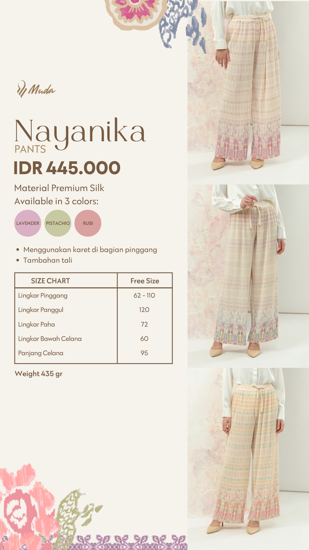 NAYANIKA PLEATED PANTS - RUBI