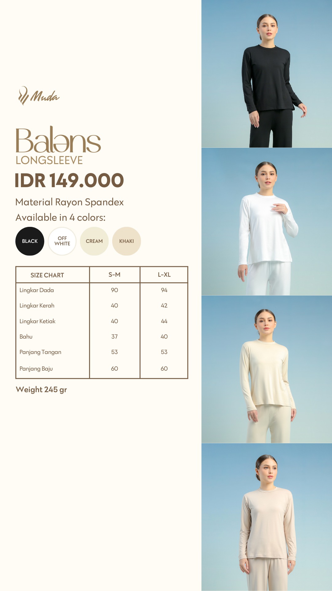 BALENS LONGSLEEVE INNER - BLACK