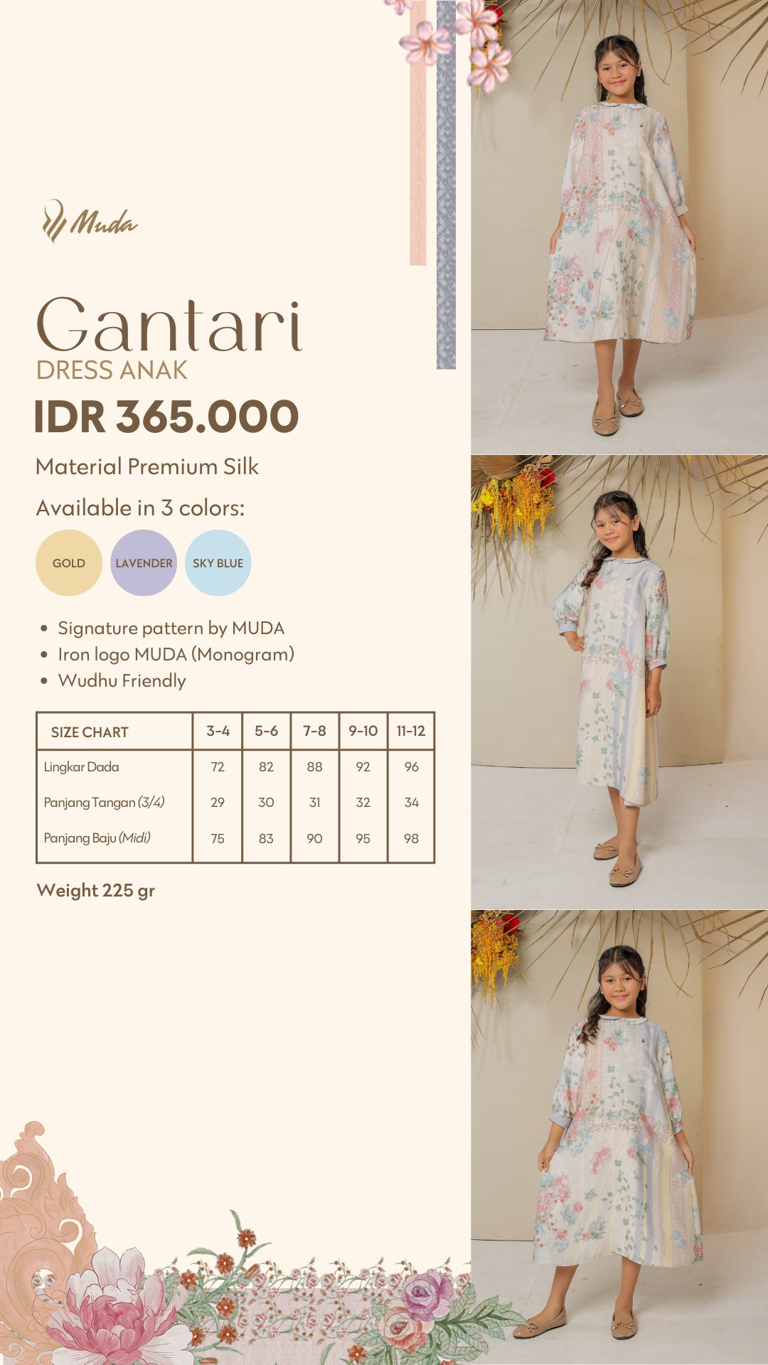 GANTARI DRESS ANAK - LAVENDER