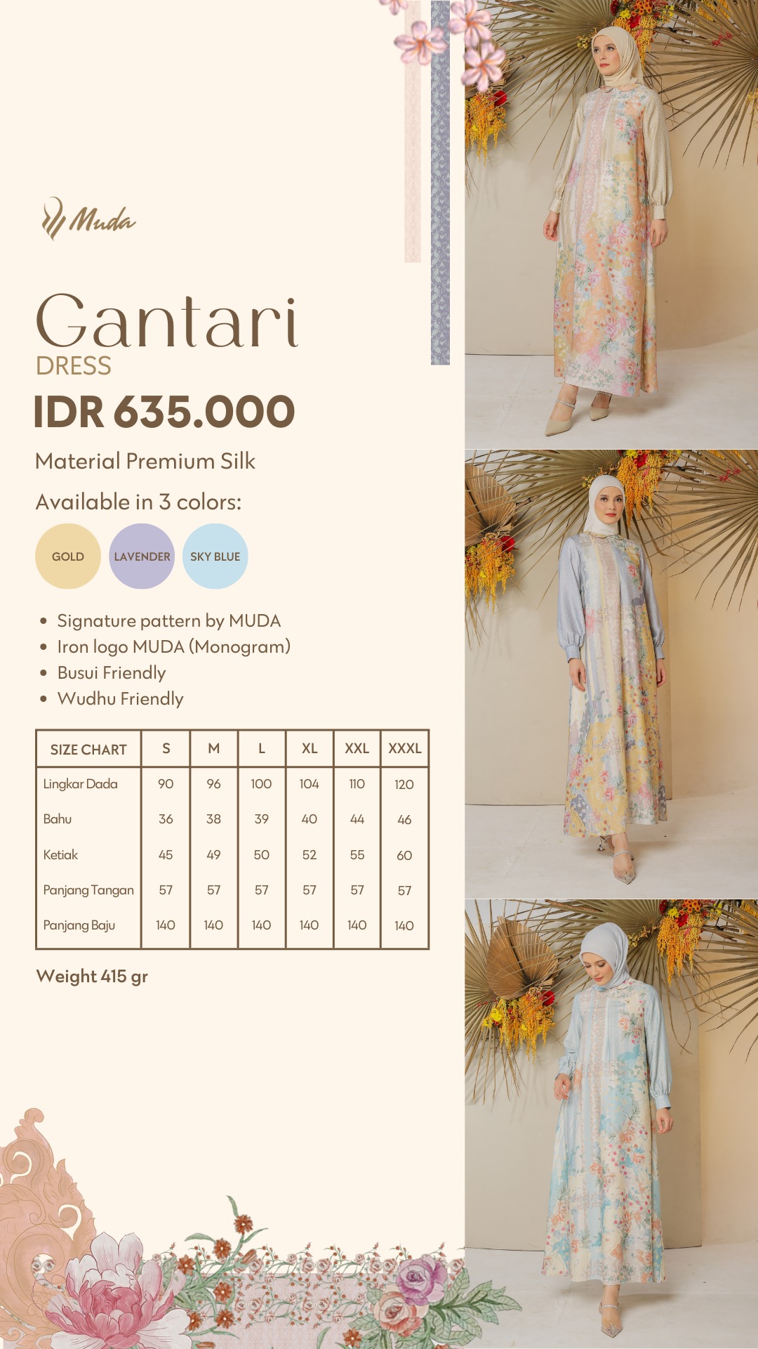 GANTARI DRESS - GOLD