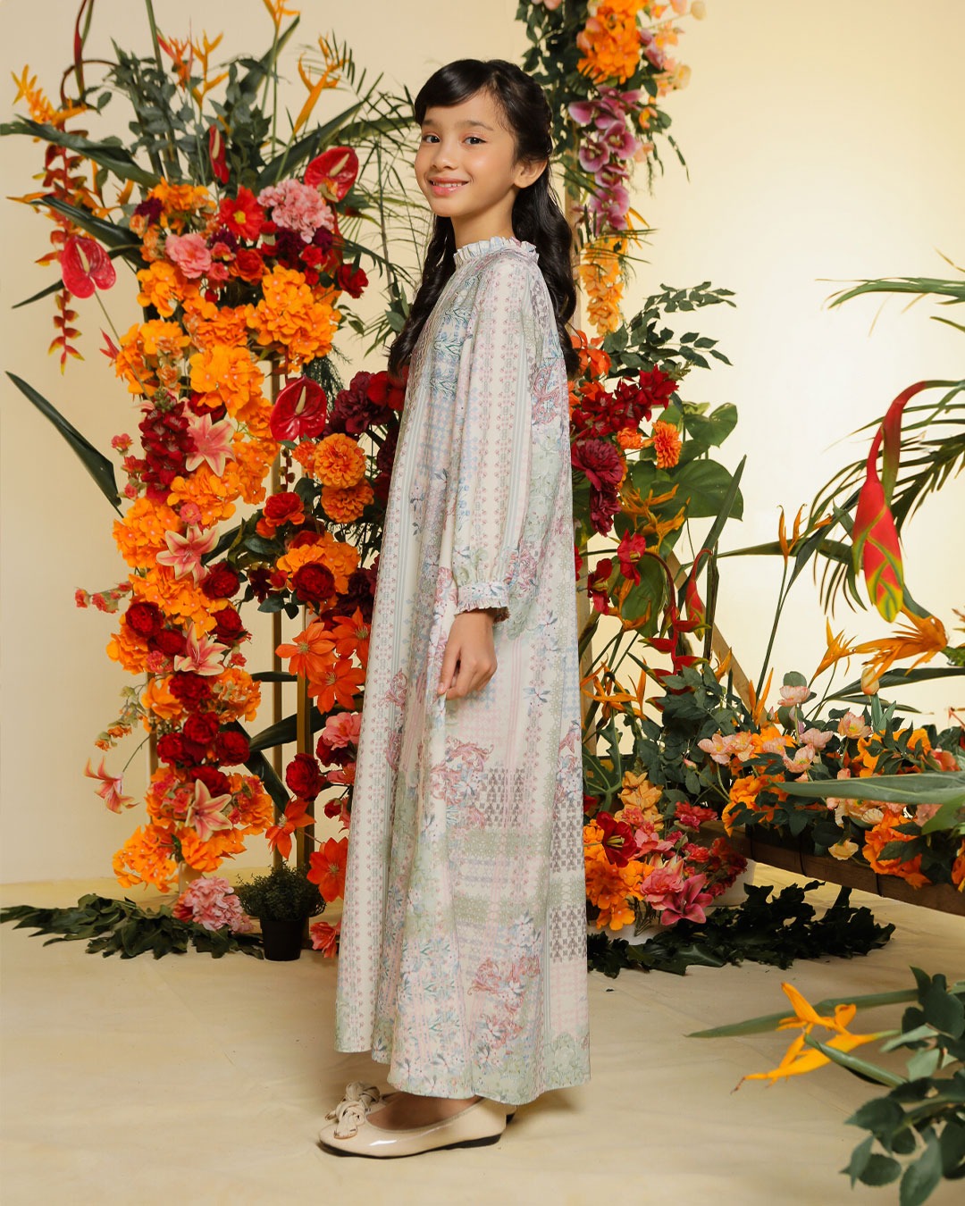NALINA DRESS ANAK - SAGE