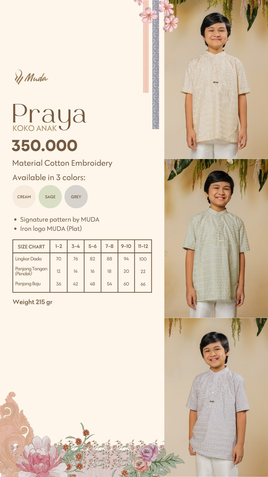 PRAYA KOKO ANAK - GREY