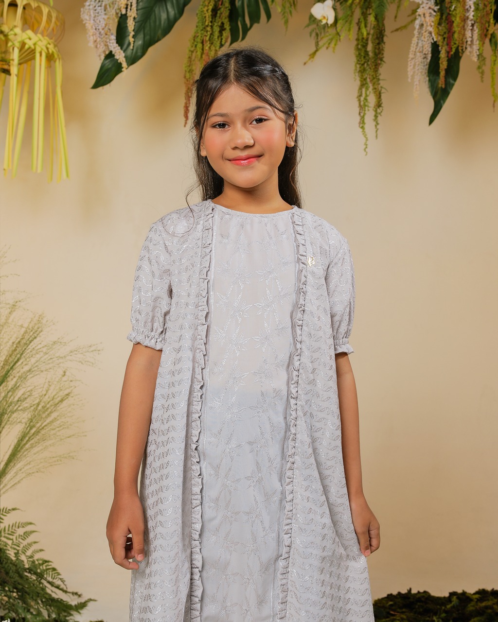 PRAYA DRESS ANAK - GREY