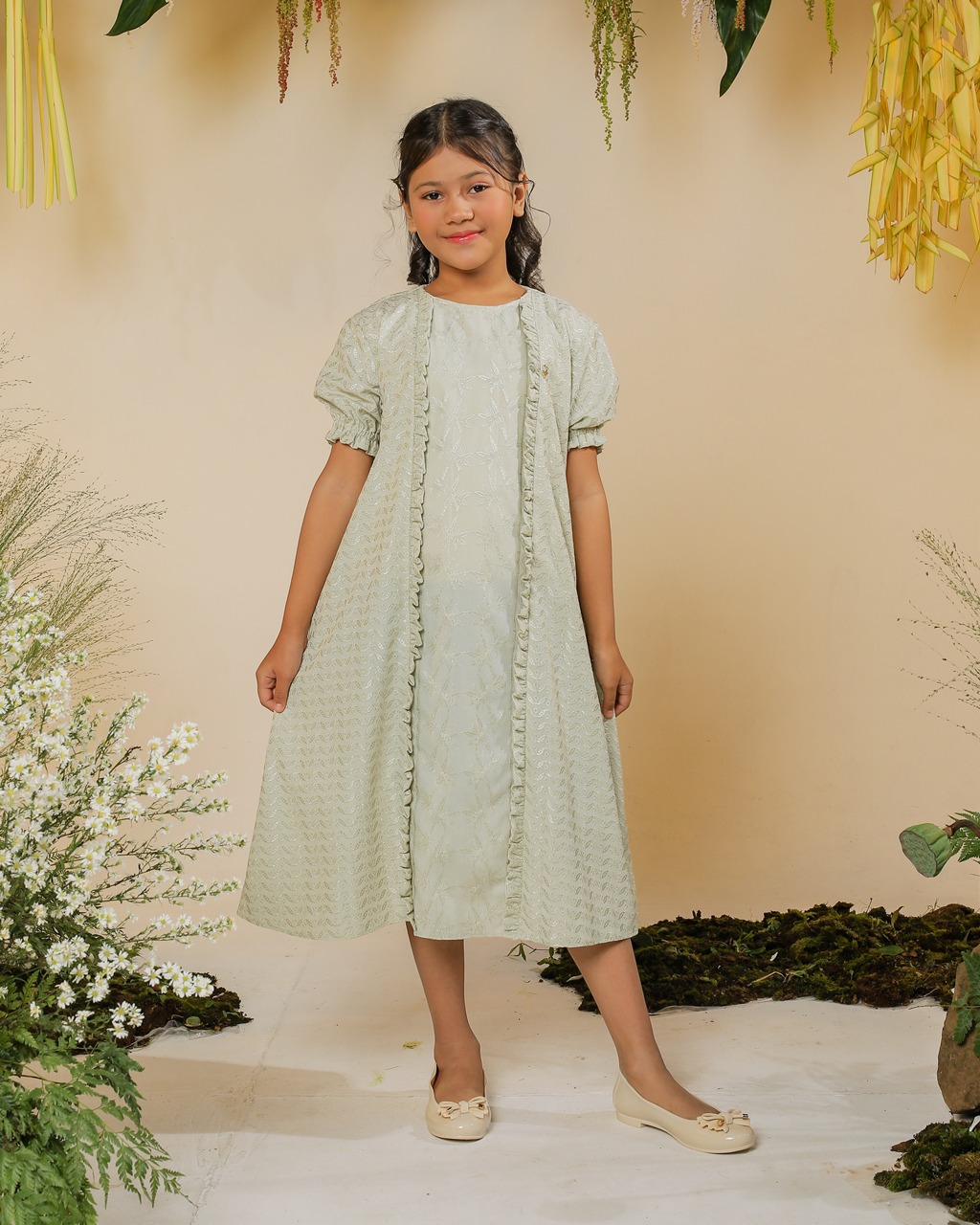 PRAYA DRESS ANAK - SAGE