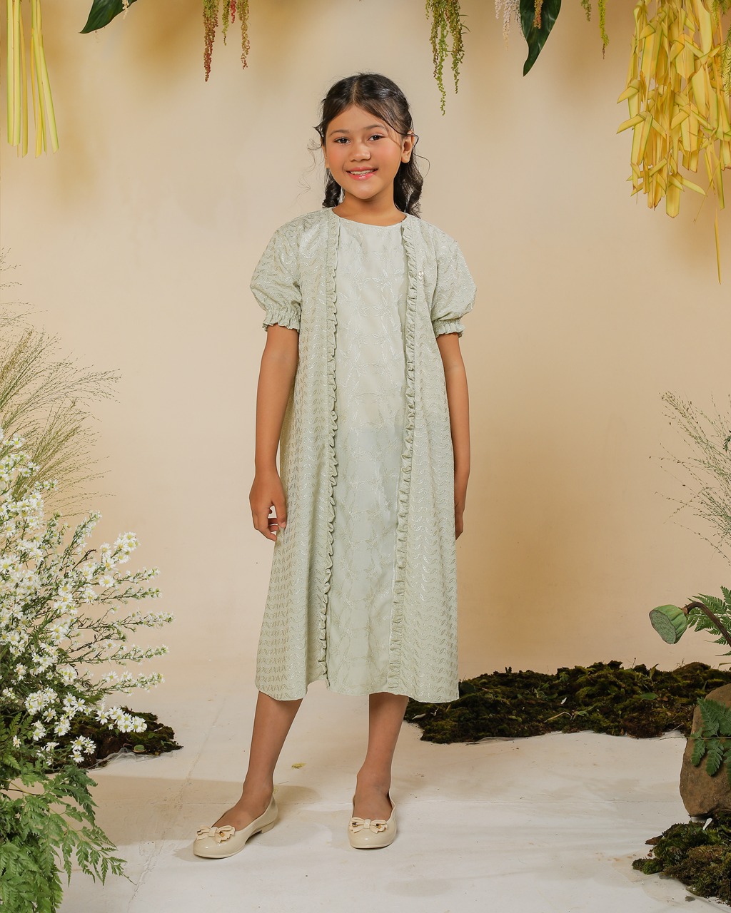 PRAYA DRESS ANAK - SAGE