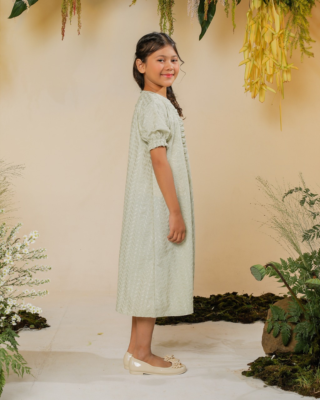 PRAYA DRESS ANAK - SAGE