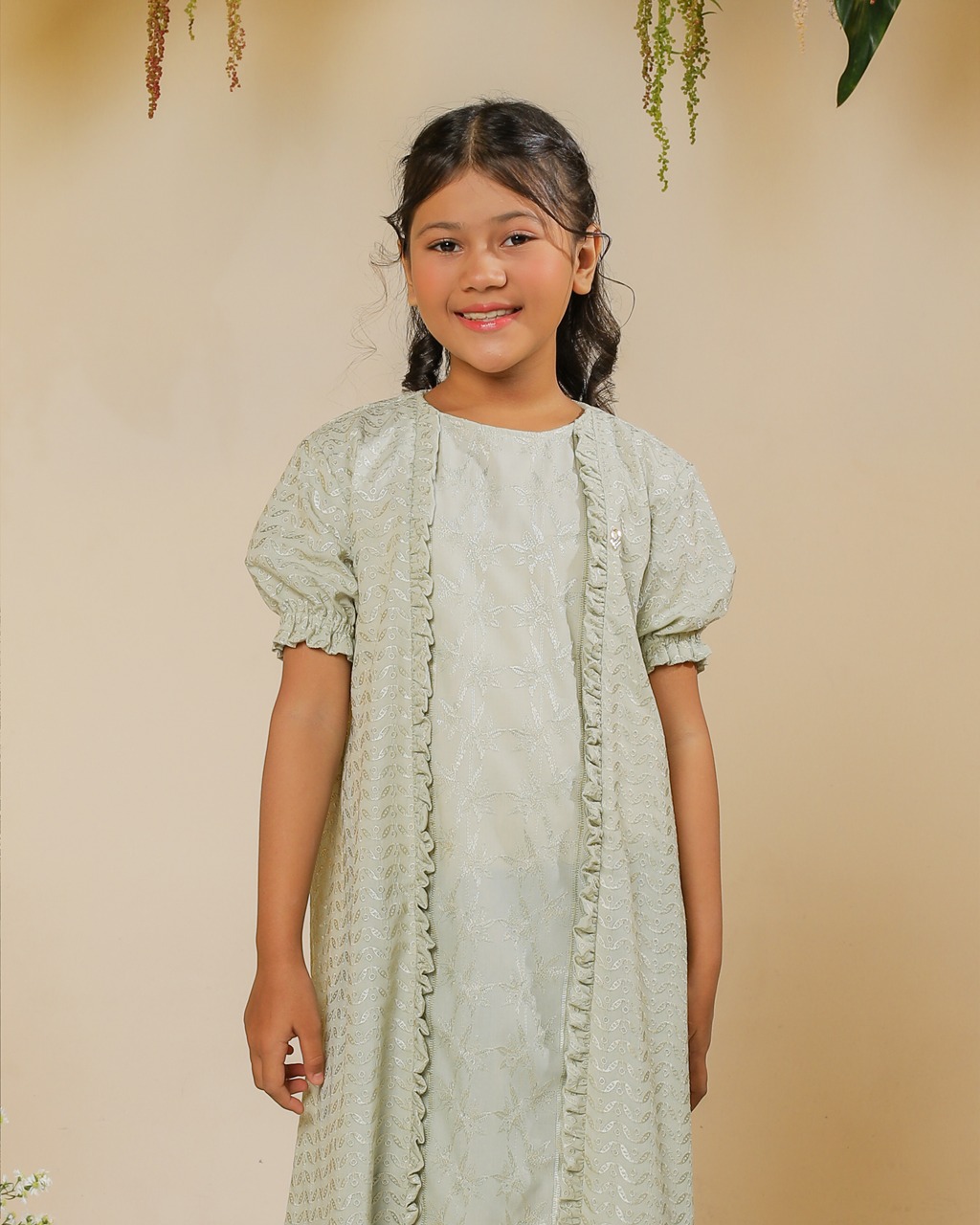 PRAYA DRESS ANAK - SAGE