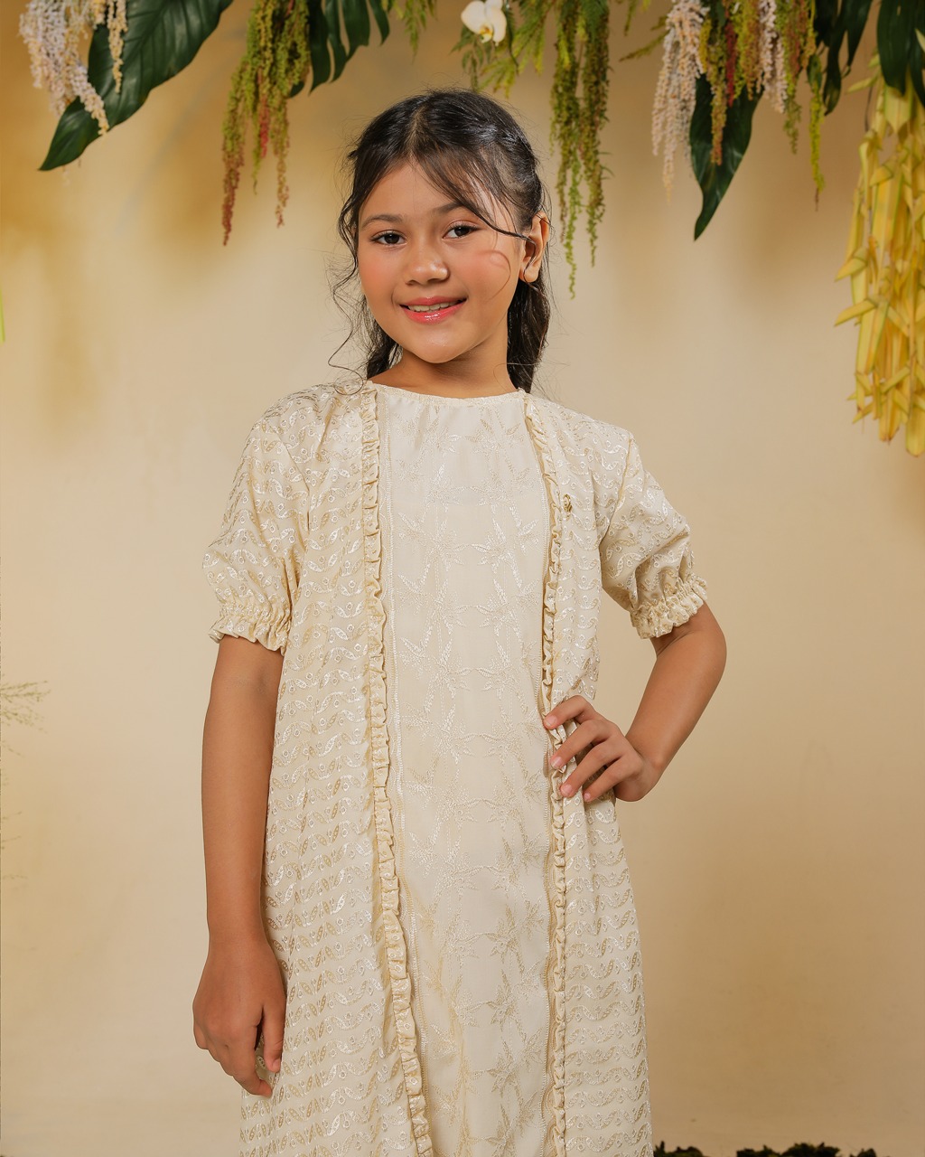 PRAYA DRESS ANAK - CREAM