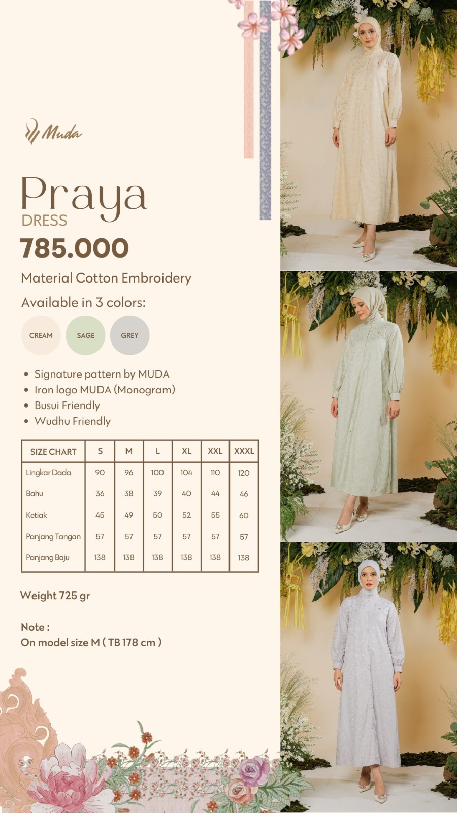 PRAYA DRESS - SAGE