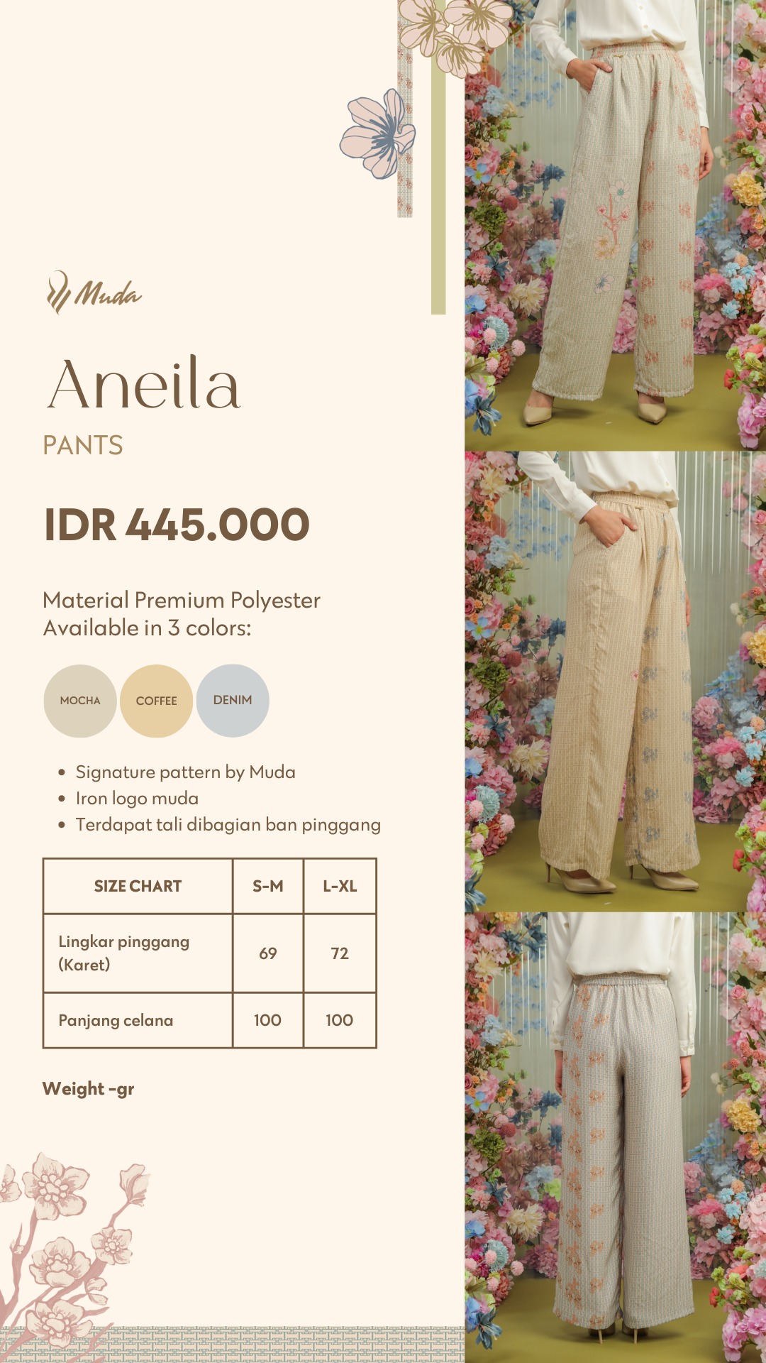 ANEILA PANTS - MOCHA