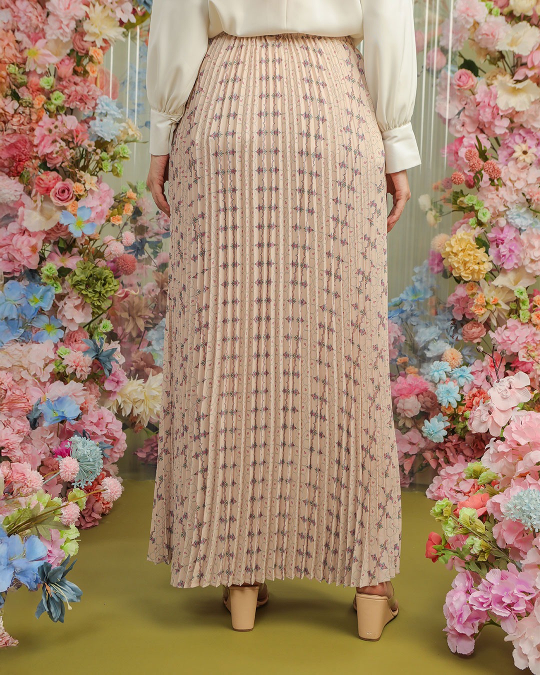ANEILA PLEATS SKIRT - PINK
