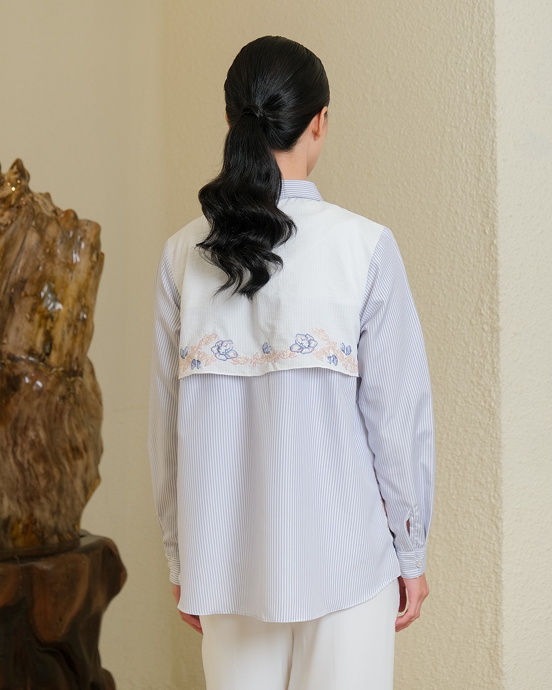 KEEVA BLOUSE - CLOUD GREY