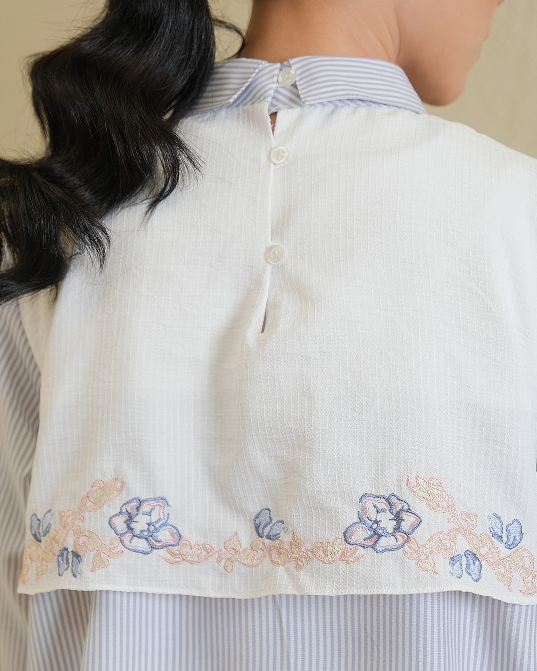 KEEVA BLOUSE - CLOUD GREY