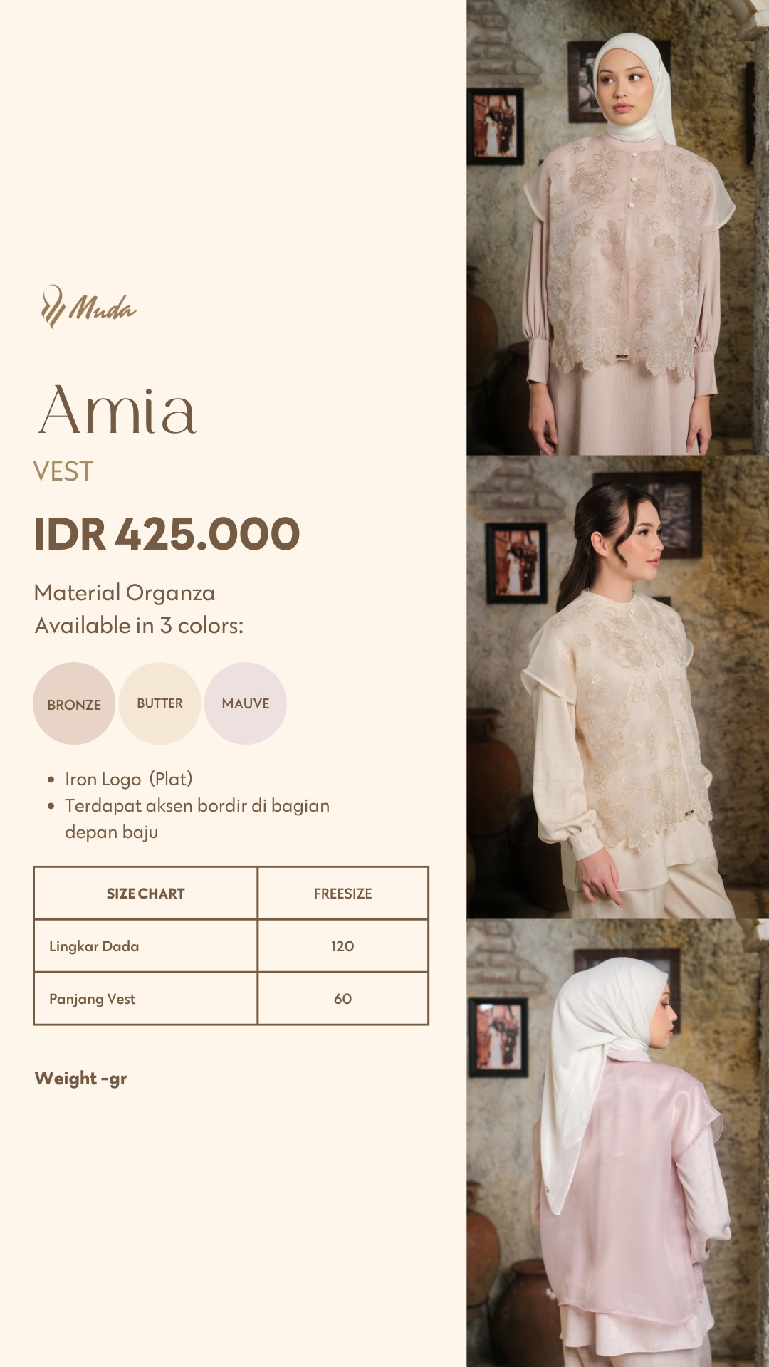 AMIA VEST - BRONZE
