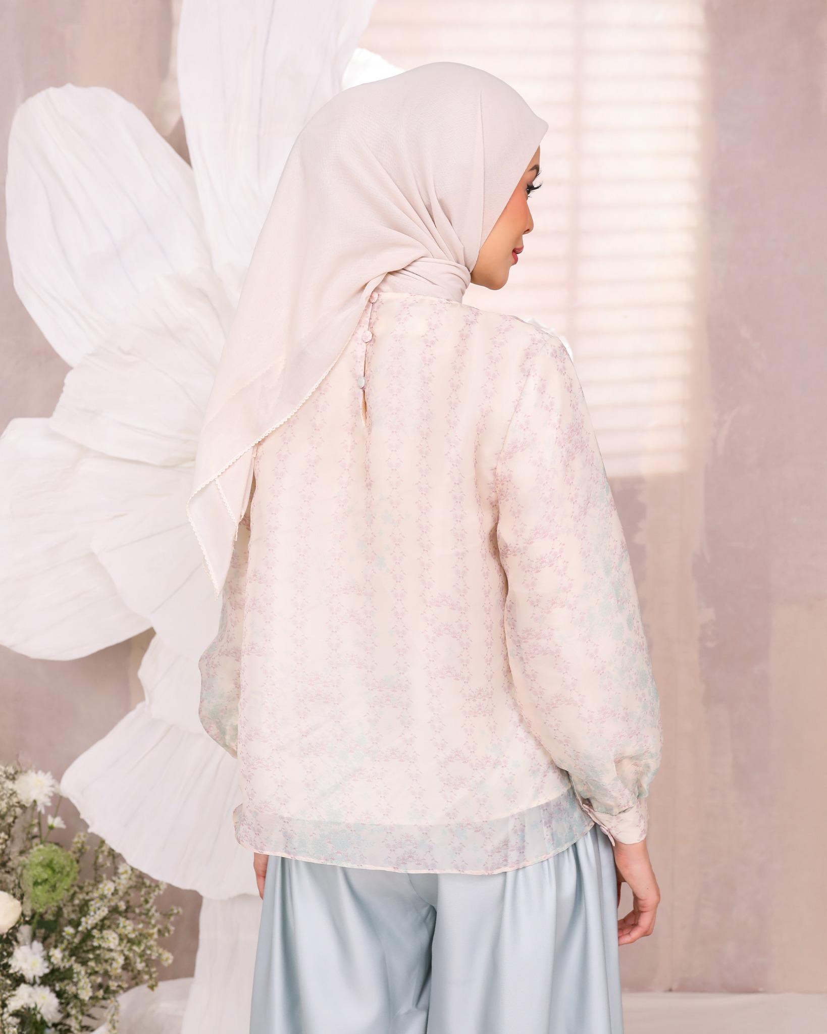 CHRYSA BLOUSE - TURQUOISE