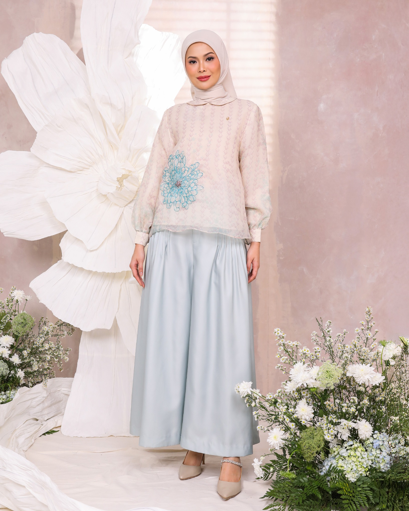 CHRYSA BLOUSE - TURQUOISE