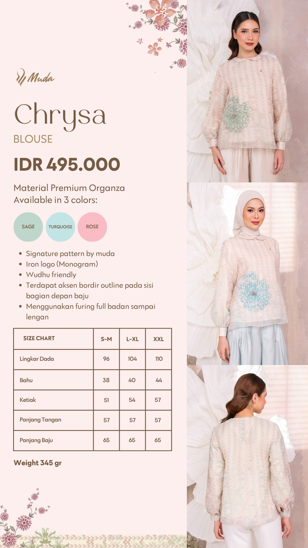 CHRYSA BLOUSE - ROSE