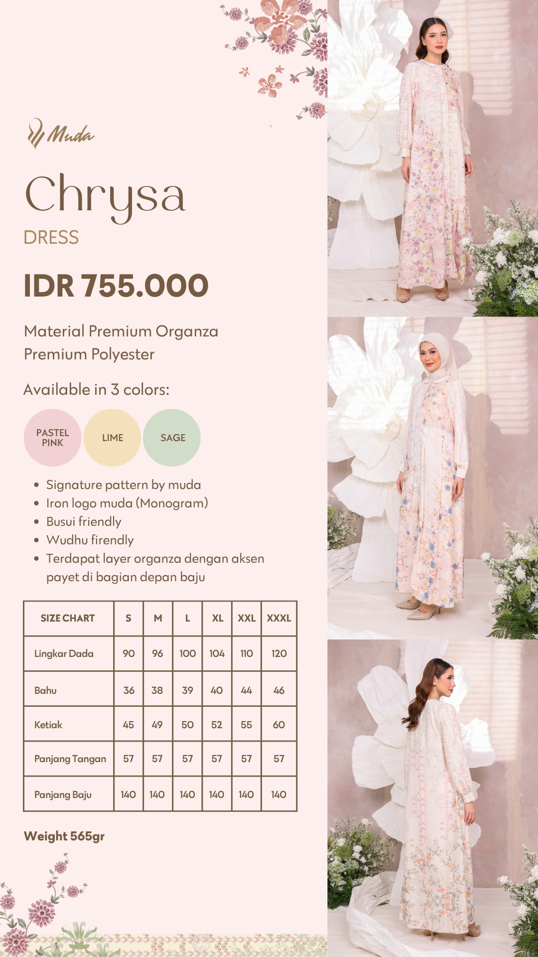 CHRYSA DRESS - SAGE