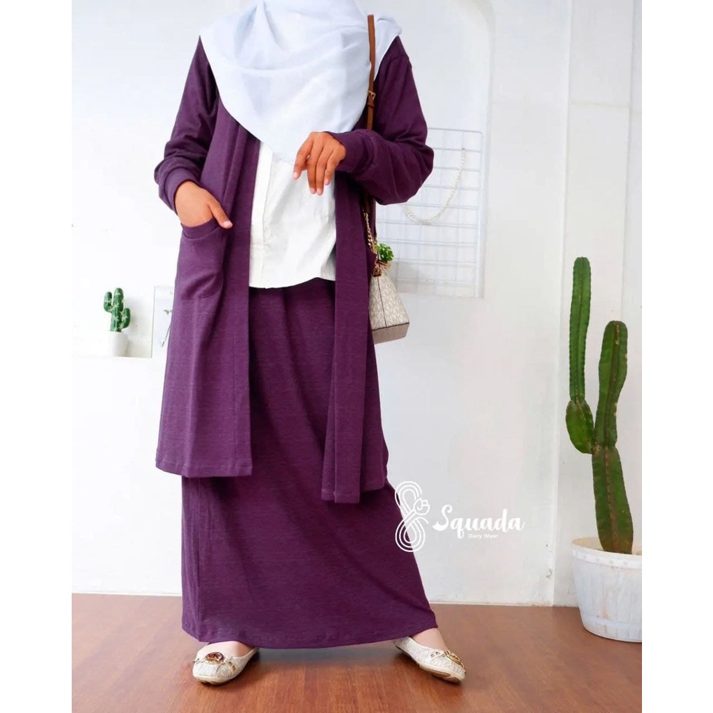 SQUADA | SELENA SKIRT - Knit Pencil Skirt Bawahan Casual