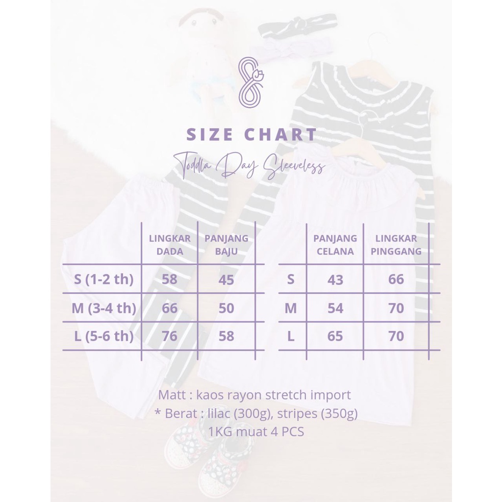 TODDLA DAY SLEEVELESS (LILAC & STRIPE)