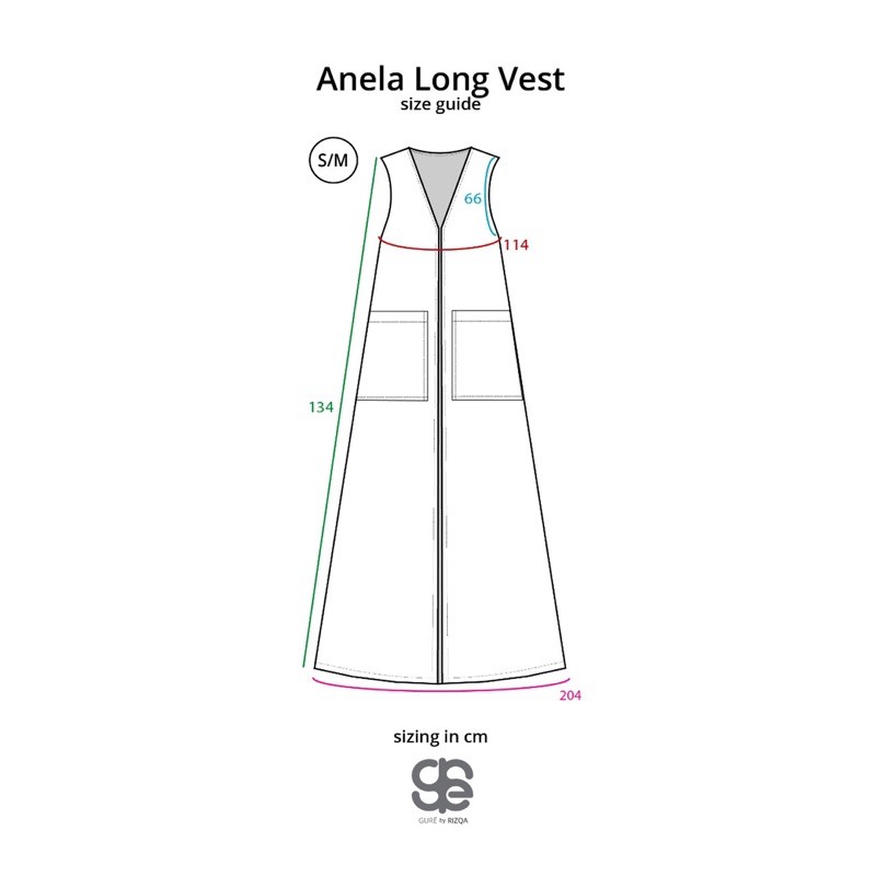 ANELA Long Vest - Gardenia