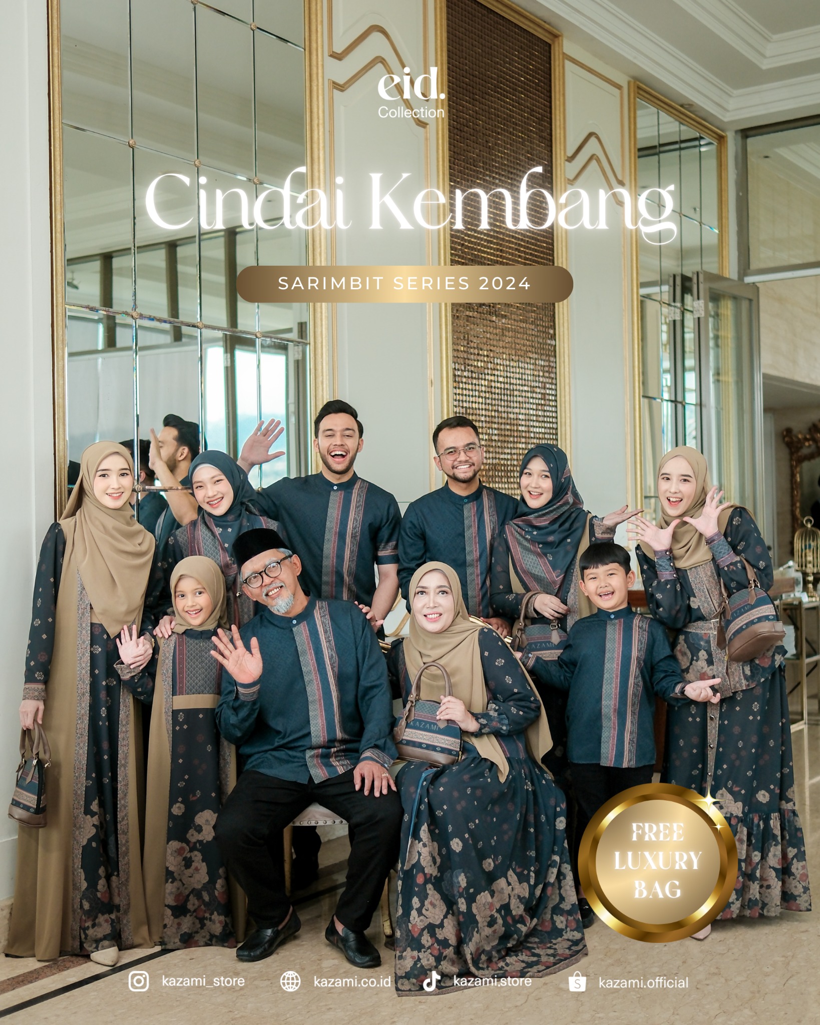 Kazami - Dress Dewasa Cindai Kembang Style 3