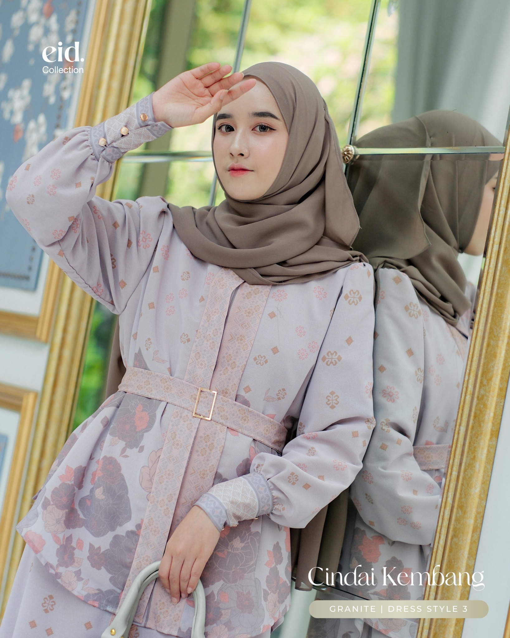 Kazami - Dress Dewasa Cindai Kembang Style 3
