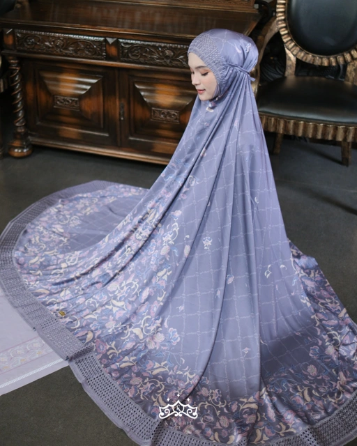 Image of Kazami - Mukena / Tekekung Ainun Printing Motif Bunga