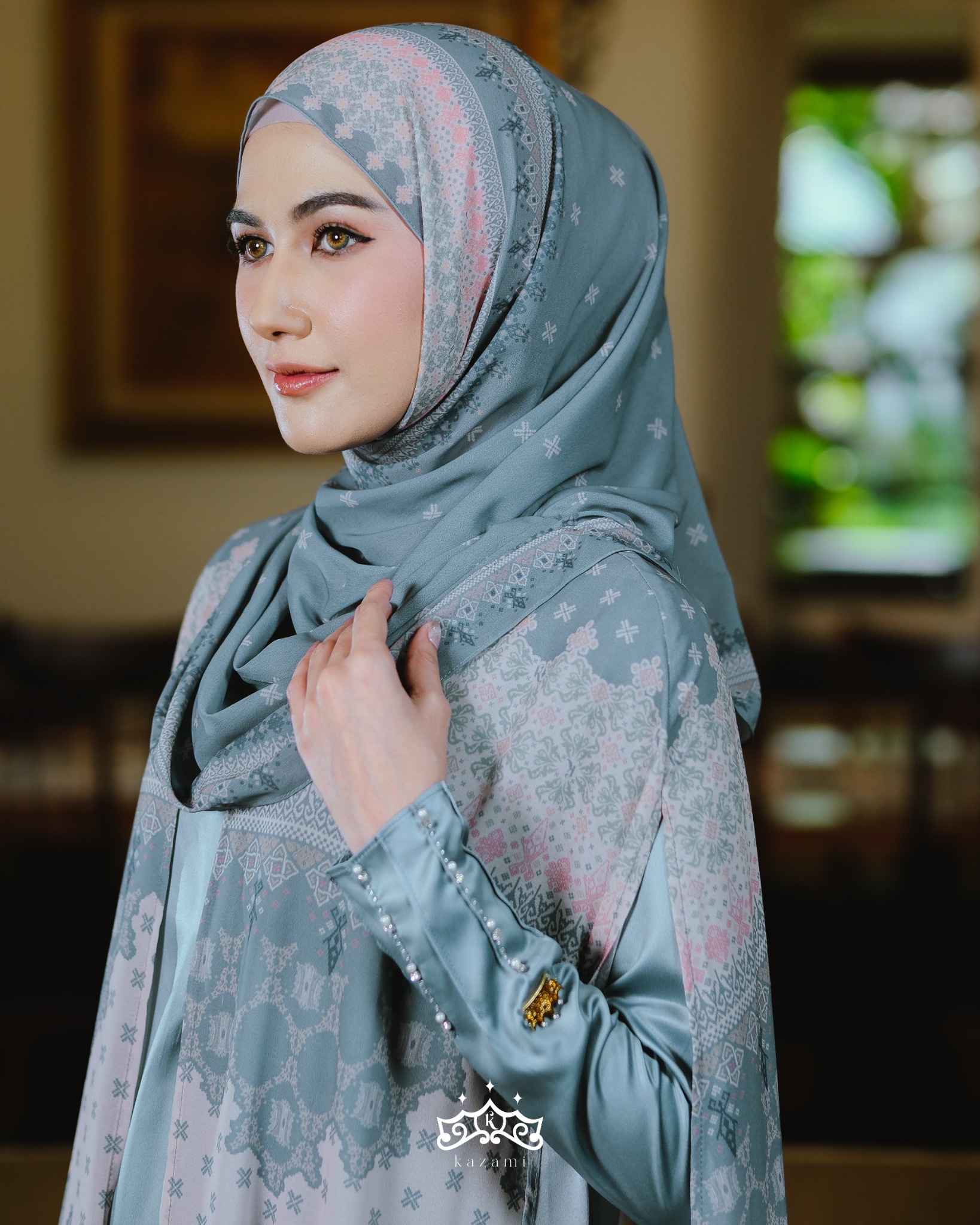 Kazami - Hijab Scraft dan Pashmina Motif Printing Sarimbit Meulaboh Kasih