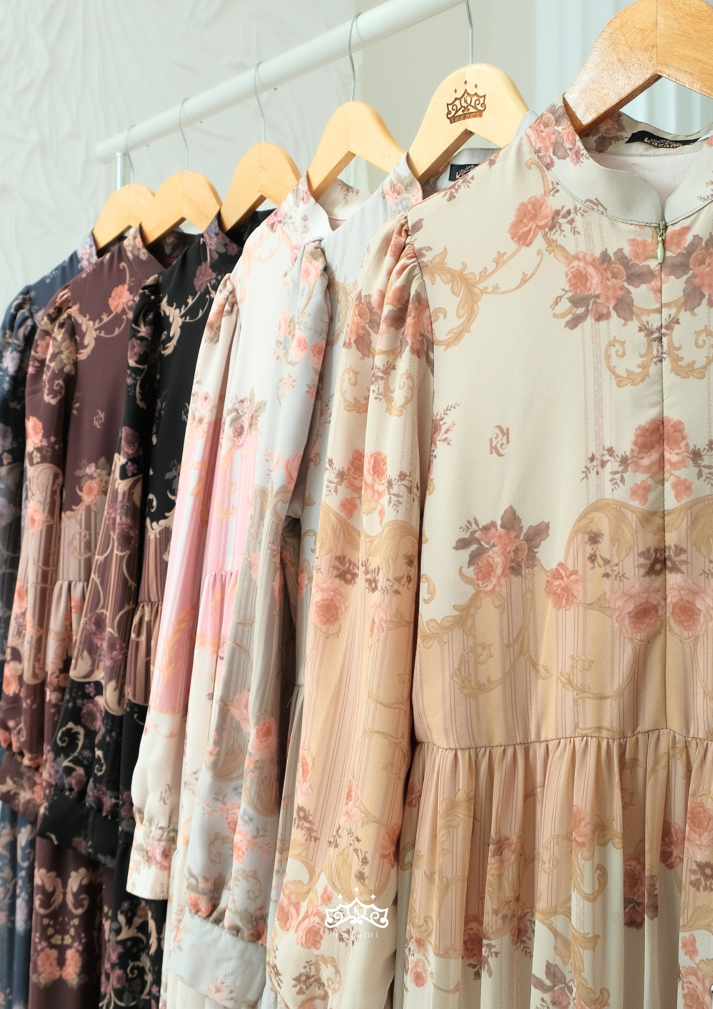 Kazami - Dress Dewasa Sarimbit Petals Of Grace Style 1 Motif Bunga