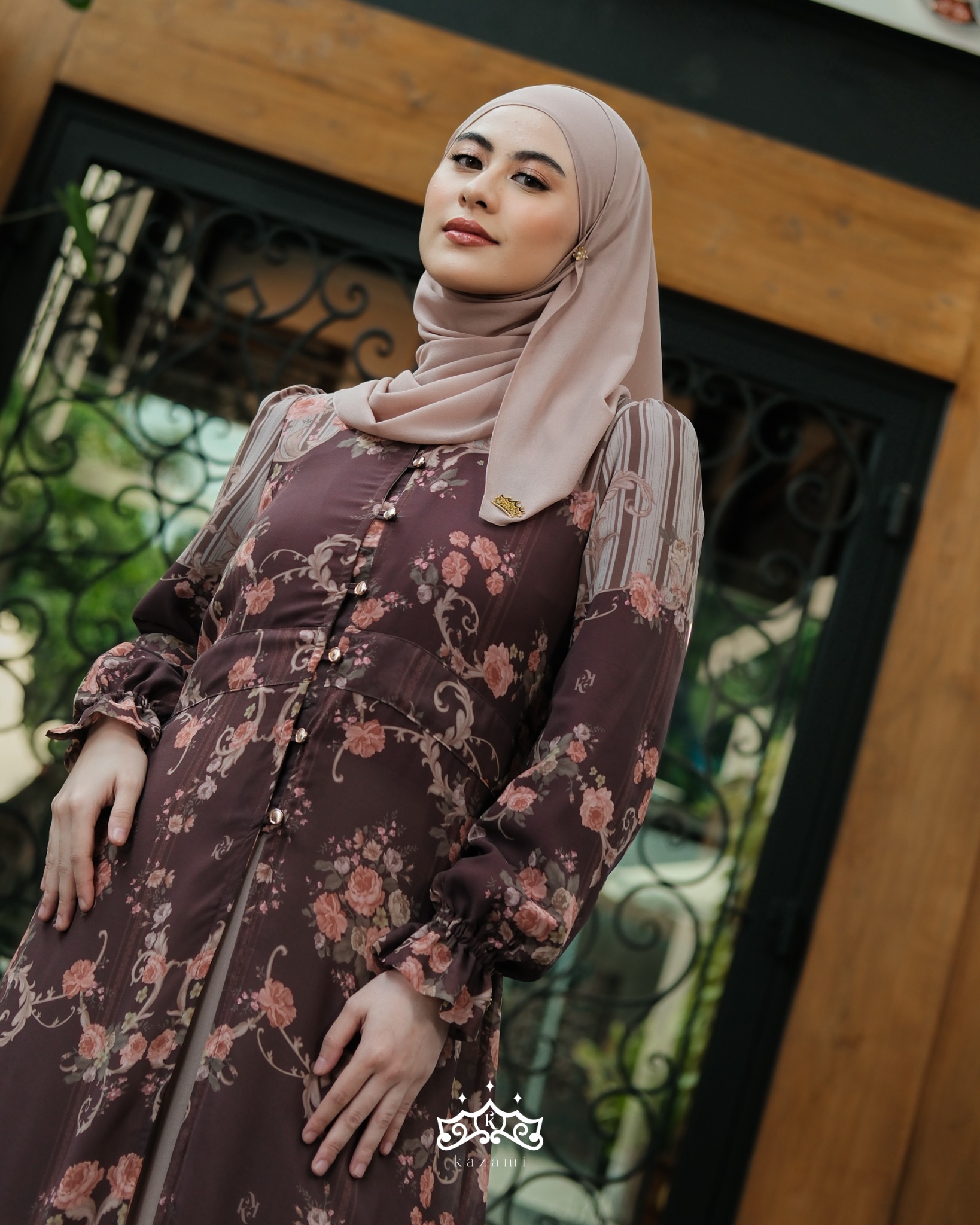 Kazami - Dress Dewasa Kulot Sarimbit Petals Of Grace Style 3 Motif Bunga