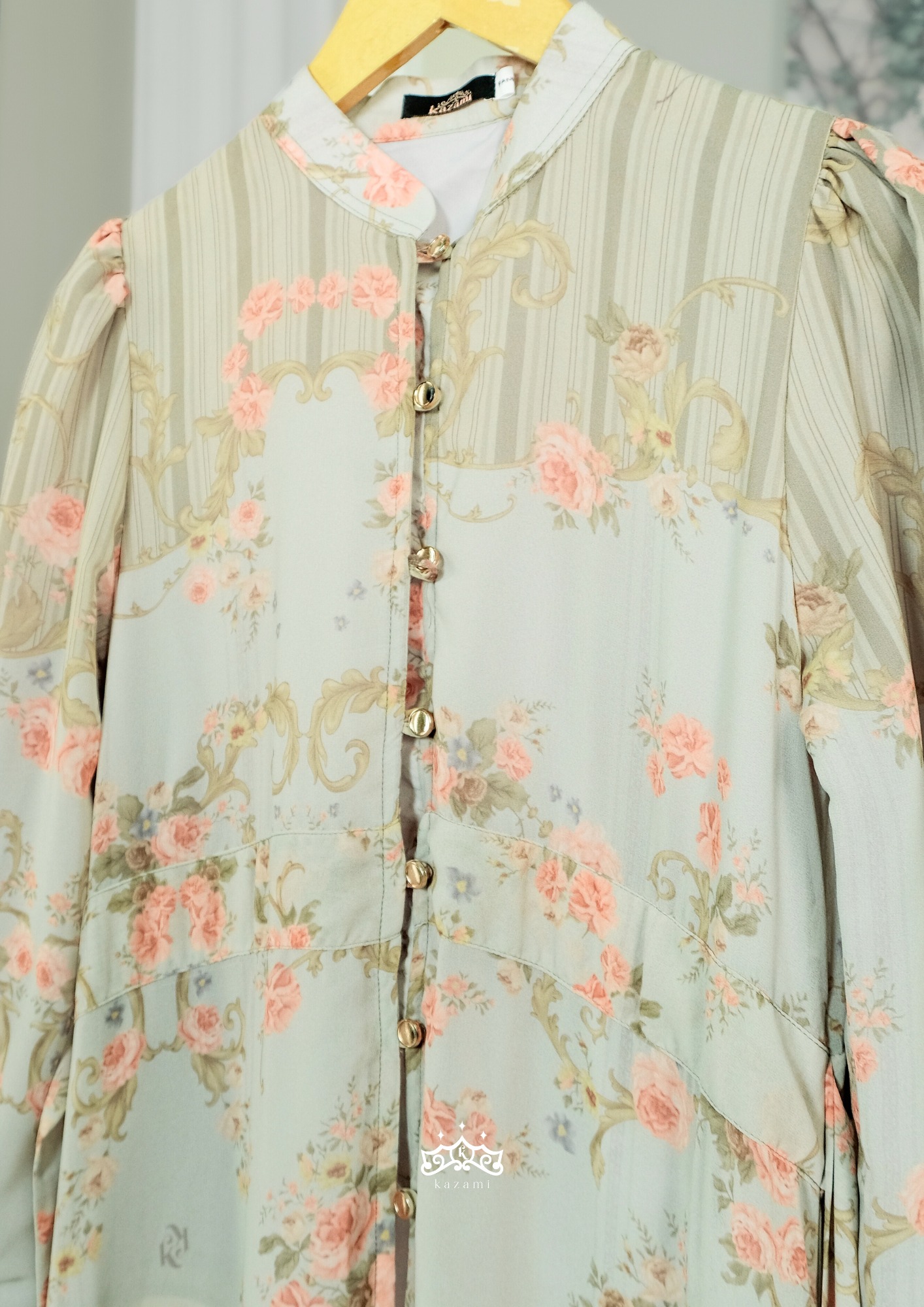 Kazami - Dress Dewasa Kulot Sarimbit Petals Of Grace Style 3 Motif Bunga