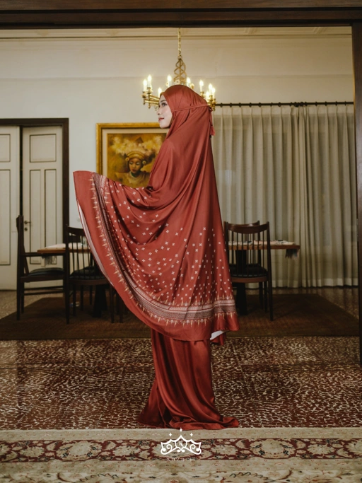 Image of Kazami - Mukena / Telekung Printing Motif Series Sarimbit Meulaboh Kasih