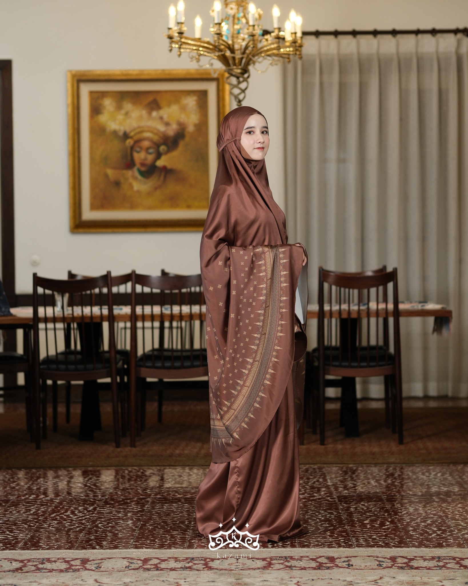 Kazami - Mukena / Telekung Printing Motif Series Sarimbit Meulaboh Kasih