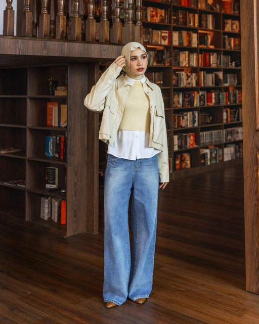 Image of Moui Wideleg Jeans Classic Blue