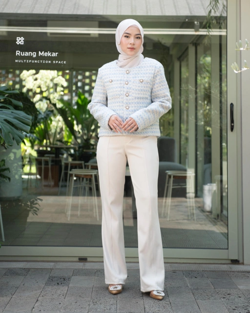 Image of Jane Flared Pants Powder