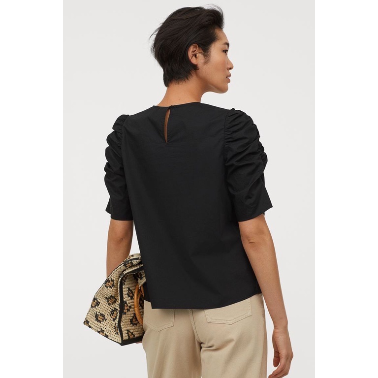 Hm Puff ruffle cotton blouse
