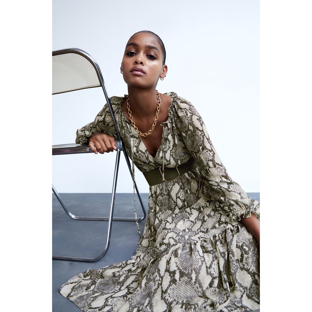 ZR Printed Midi dress