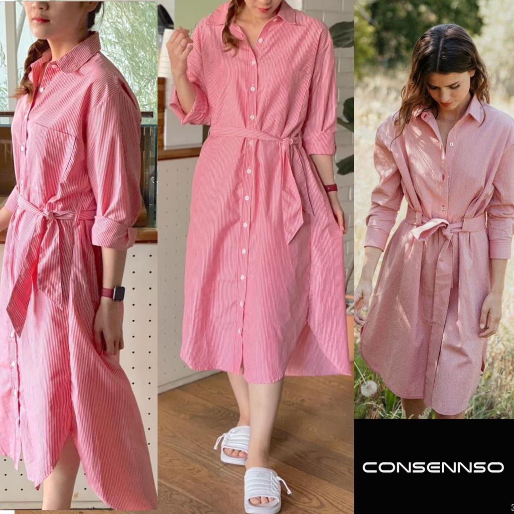 Consennso button down shirt dress