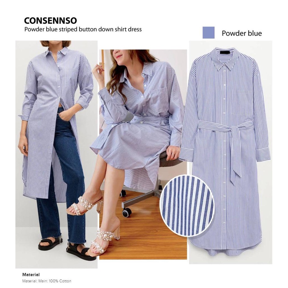 Consennso button down shirt dress