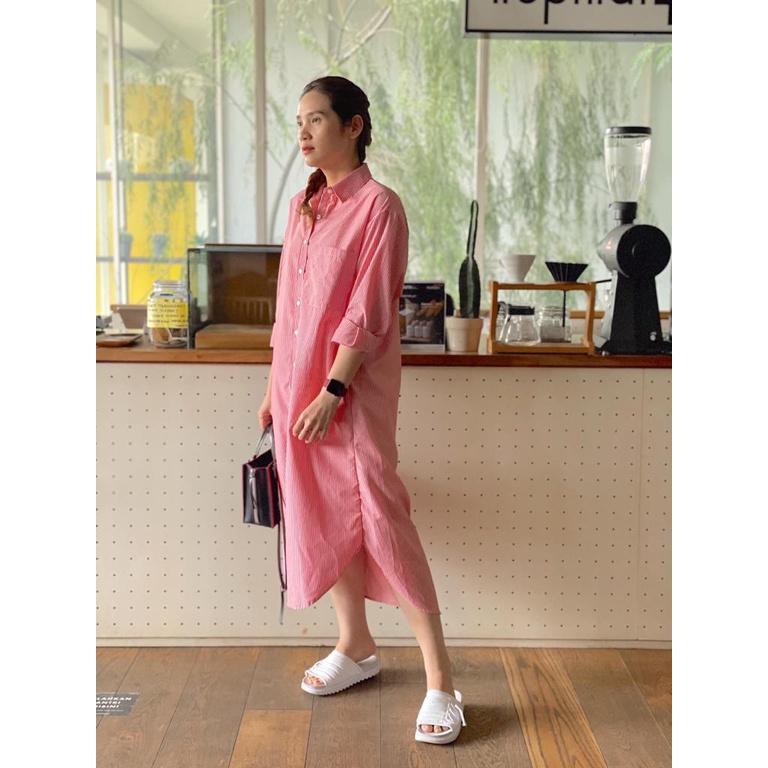 Consennso button down shirt dress