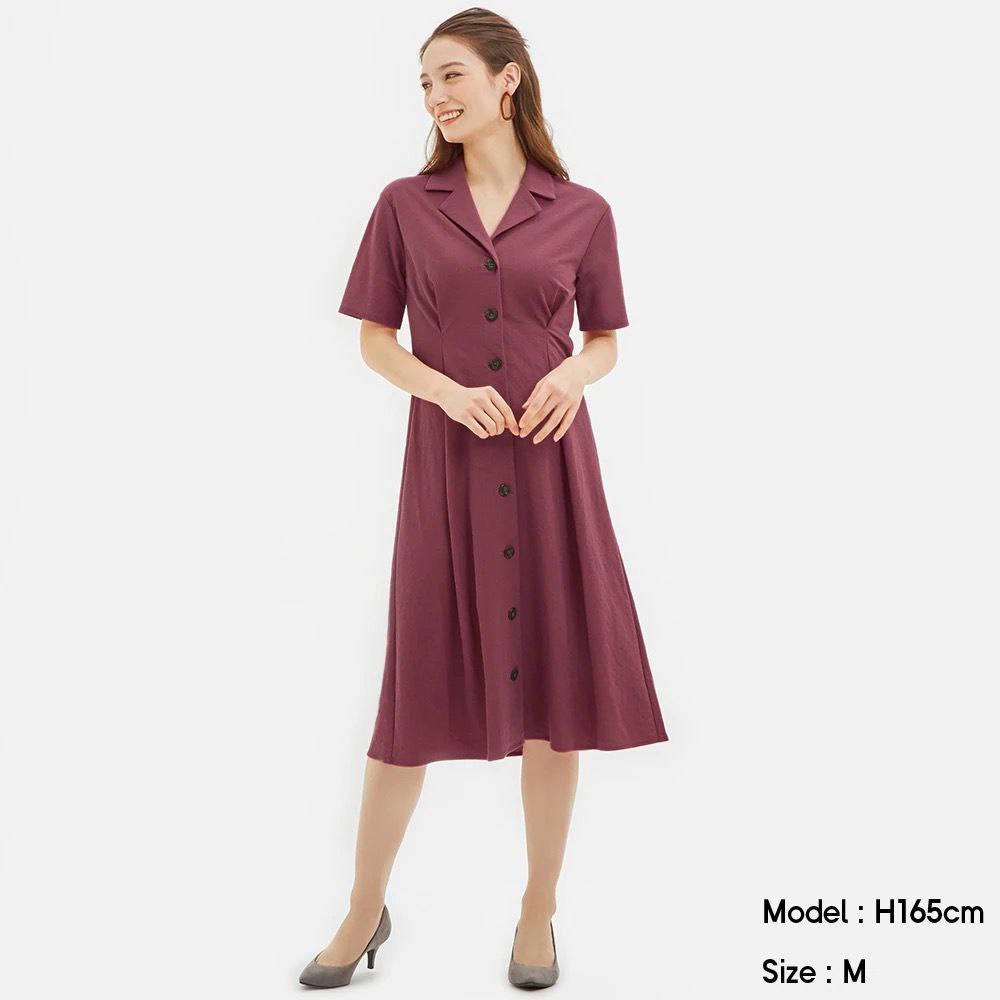 Uniq button simple dress