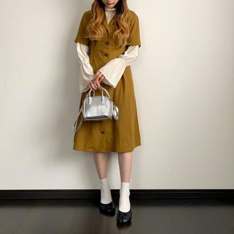 Uniq button simple dress